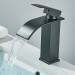 Matte Black Bathroom Sink Faucet 1Hole Vanity Basin Mixer Faucet Single Handle - view 3