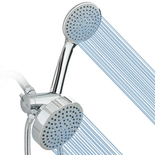 Chrome 4 Inch Round Shower Head With Handheld Spray 3-Way Rainfall Head Combo
