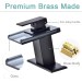 LED Matte Black Bathroom Sink Faucet Waterfall Glass Spout One Handle Mixer Tap - view 5