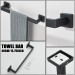 5 Pcs Black Bathroom Hardware Set Stainless Steel Towel Bar Towel Racks Hooks - view 4