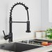 Matte Black Kitchen Faucet Sink Pull Down Sprayer Swivel Mixer Tap Single Handle - view 4