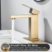 Brushed Gold Bathroom Faucets 1 Or 3 Holes Single Handle Sink Vanity Mixer Drain - view 5