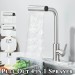 Brushed Nickel Kitchen Sink Faucet Pull Down Sprayer Single Handle Swivel Mixer - view 2