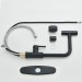 Matte Black Kitchen Sink Faucet Pull Down Sprayer Single Handle Swivel Mixer Tap - view 12