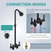 Black Rain Outdoor Shower Kit 2 Handle Outside Shower Fixture System Wall Mount - view 4