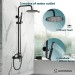 Black Shower Faucet System Outdoor Shower Fixtures Kit 8" Rain Shower Head Combo - view 3