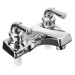 4" Chrome Basin Sink Faucet Plastic Mixer Tap Kitchen Sink Faucet Dual Handles - view 3