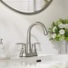 Brushed Nickel Bathroom Sink Faucet 3Hole 4in Centerset Vanity Mixer With Drain - view 6