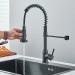 Black Kitchen Faucet With Pull Down Sprayer Commercial Single Handle Sink Faucet - view 6