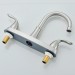 Brushed Nickel Kitchen Faucet 2Handle 4 Hole Sink Mixer Faucet With Side Sprayer - view 13