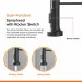Matte Black Kitchen Faucet Sink Pull Down Sprayer Swivel Mixer Tap Single Handle - view 7