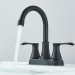 Black Bathroom Sink Faucet 3 Holes 4 Inch Centerset Vanity Mixer Faucet 2 Handle - view 4