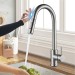 Brushed Nickel Touch Sensor Kitchen Faucet Sink Pull Down Sprayer Single Handle - view 2