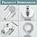 Chrome 4 Inch Round Shower Head With Handheld Spray 3-Way Rainfall Head Combo - view 8