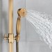Antique Brass Rainfall Shower Faucet System Set Wall Mount Shower Mixer Fixture - view 8