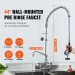 44" Commercial Faucet With Pre-Rinse Sprayer Wall Mount Kitchen Sink Faucet - view 3