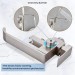 Free Standing Bathtub Faucet Brushed Nickel Floor Mount Tub Filler Mixer Shower - view 6