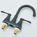 Black Bathroom Sink Faucet 3 Holes 4 Inch Centerset Vanity Mixer Faucet 2 Handle - view 13