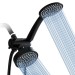 Black 4" Round Rainfall Shower Head With Handheld Spray High Pressure Wall Mount - view 2