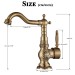 Antique Brass Bathroom Sink Faucet Single Handle Vanity Mixer Taps With Drain - view 10