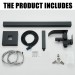 Black Bathtub Faucet Floor Mount Freestanding Waterfall Tub Filler W/Hand Spray - view 12