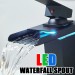 Matte Black LED Bathroom Sink Faucet 1 Hole Single Handle Basin Vanity Faucet - view 4