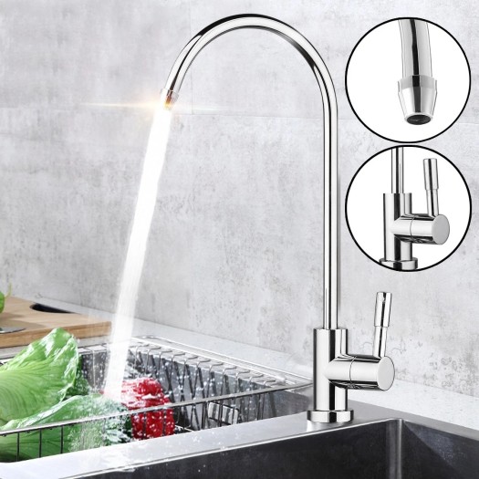 Direct Drinking RO Machine 1/4'' Water Purifier Filter Curved Sink Faucet Tap