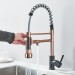 Kitchen Sink Faucet Stainless Steel Single Handle Pull Down Sprayer Swivel Mixer - view 4