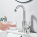 Brushed Nickel Bathroom Sink Faucet 1Handle Lavatory Vanity Mixer Tap With Drain - view 12