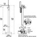 Free Standing Bathtub Faucet Brushed Nickel Floor Mount Tub Filler Mixer Shower - view 5
