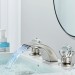 Widespread Bathroom Basin Sink Faucet Brushed Nickel 3Holes 2Handle Vanity Mixer - view 9