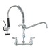21" Commercial Pre-rinse Faucet Wall Mount Kitchen Sink Faucet W/ Sprayer - view 2