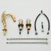 Gold Swan Bathroom Basin Sink Faucet 3 Hole 2Handle 8"Widespread Sink Mixer Taps - view 12