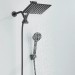 Black 12 In Rain Square Shower Head With Handheld Spray High Pressure Adjustable - view 4