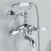 Chrome Clawfoot Tub Faucet Wall Mount Bathtub Filler Faucet With Hand Shower - view 14