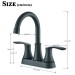 Black Bathroom Sink Faucet 3 Holes 4 Inch Centerset Vanity Mixer Faucet 2 Handle - view 9