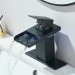 Matte Black LED Bathroom Sink Faucet 1 Hole Single Handle Basin Vanity Faucet - view 9