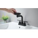 Black 4 Modes Bathroom Sink Faucet 3Hole 4in Centerset Vanity Mixer With Drain - view 3