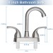 4In Brushed Nicke RV Bathroom Sink Faucet Double Handle Plastic Deck Mounted US - view 3