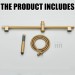 Brushed Gold Shower Head With Shower Slide Bar Handheld Shower Spray 59" Hose - view 11
