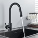 Black Kitchen Faucet Pull Down Sprayer 360° Swivel Sink Mixer Taps Single Handle - view 3