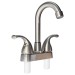 4In Brushed Nicke RV Bathroom Sink Faucet Double Handle Plastic Deck Mounted US - view 2