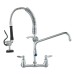 21" Commercial Pre-rinse Faucet Wall Mount Kitchen Sink Faucet W/ Sprayer - view 10