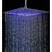 12-inch LED Square Shower Head Rainfall Ultra Thin Top Sprayer Brushed Nickel - view 2