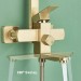 Brushed Gold Shower Faucet Set Exposed Shower System 8inch Rain Shower Head Comb - view 6
