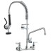 Commercial Faucet Kitchen Sink Pre Rinse Faucet Wall Mount W/ Sprayer 25" Height - view 11