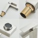 Brushed Nickel Bathroom Sink Vanity Faucet Single Handle 1 Or 3 Holes With Drain - view 12