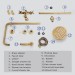 Antique Brass Outdoor Shower Faucet System Exposed 8"Rainfall Shower Fixture Set - view 13