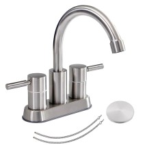 4 Inch Bathroom Sink Faucet 2Handle Centerset Vanity Mixer Faucet Brushed Nickel