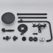 Black Exposed Tub Shower System Wall Mount 8Inch Rain Outdoor Shower Fixture Set - view 11